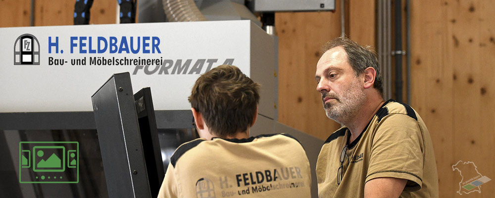 das slideshow-Fenster für 'schreinerei-feldbauer.com' anzeigen ...
Vom Hammer, Stemmeisen, Handhobel & Schraubzwinge …. bis hin zum hochmodernen 5-Achsen CNC-Holzbearbeitungszentrum :: Impressionen von Technik & Maschinen in der Bau- und Möbelschreinerei Helmut Feldbauer